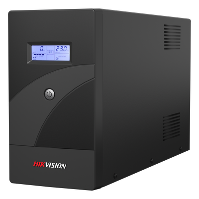 HIKVISION - UPS de 2000 VA / 1200 W / 6 Tomas NEMA 5-15R / Transferencia ≤10 ms / AVR / Pantalla LCD / 2 Baterías 12V 9Ah