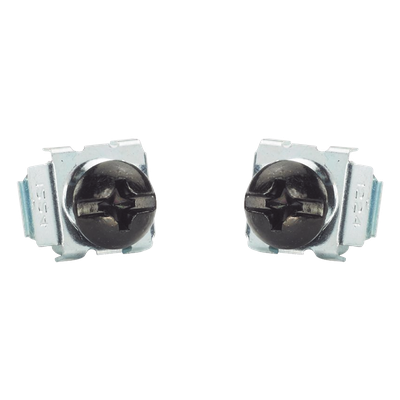 PANDUIT - Kit de Tornillos y Tuercas Enjauladas / M6 / 100 Unidades / Rieles Orificio Cuadrado / 0.75' (19.05 mm) Longitud