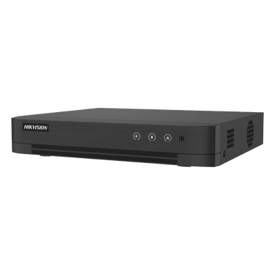 HIKVISION - DVR Pentahíbrido / 4 Canales TurboHD + 1 Canal IP / 2 Megapixel (1080p) Lite / AcuSense Lite / Audio Bidireccional Coaxitron / H.265+ / 1 Bahía HDD 4 TB