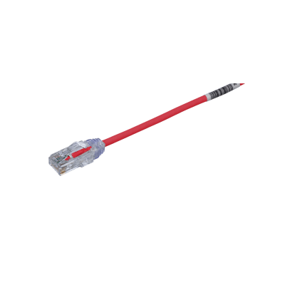 PANDUIT - Cable de Parcheo TX6, UTP Cat6, Diámetro Reducido (28AWG), Color Rojo, 4.57 Metros (15 Pies)