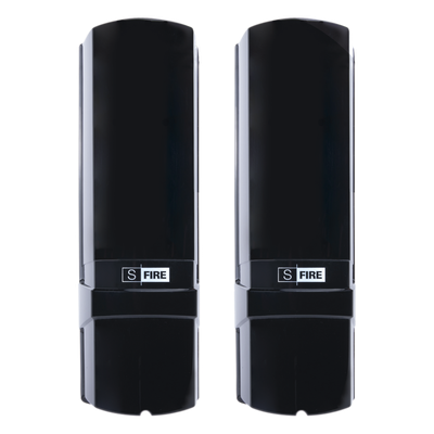 SFIRE - Barrera Fotoeléctrica / Triple Haz / 50 m (164 ft) Exterior / 150 m (492.1 ft) Interior / IP65 / -25°C a 55°C