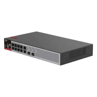 RUIJIE - Switch PoE+ Administrable L2+ / 8 Puertos PoE+ Gigabit / 2 Uplink SFP 2.5G / 125W PoE / 30Gbps / 1U