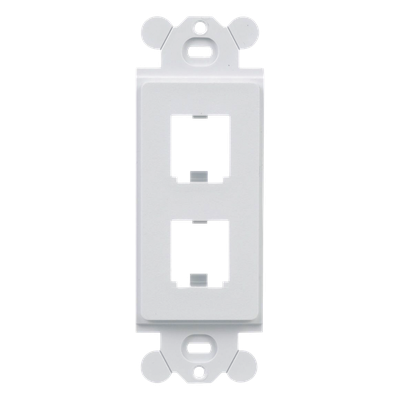 PANDUIT - Marco de Módulo Dúplex / 2 Espacios Mini-Com / Para Placas GFCI Estándar / Color Blanco