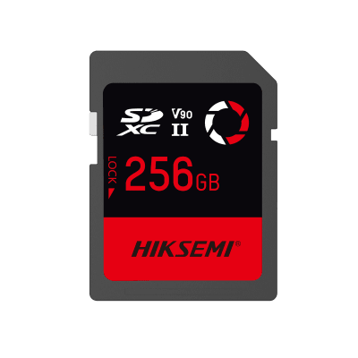 HIKSEMI BY HIKVISION - Tarjeta SD Profesional 256G / 300 MB/s Lectura / 260 MB/s Escritura / U3 V90 / 4K-8K Video / TLC