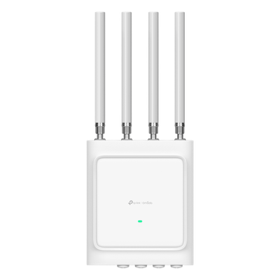 TP-LINK - Punto de Acceso Wi-Fi 6 / AX3600 / 10G SFP+ / 2.5G PoE-In / Gigabit PoE-Out / 1000+ Clientes / IP68 / Protección 6 kV / Bluetooth
