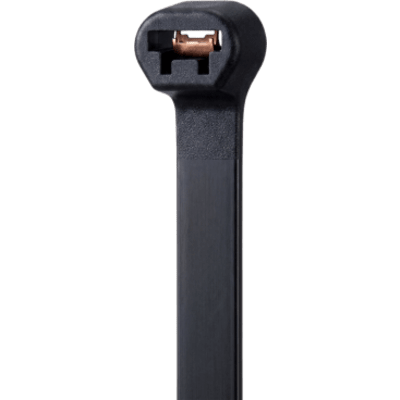 LINKEDPRO - Cinchos de Nylon / Inserto Metálico de Cobre / 7.5 × 400 mm / Negro / 100 Piezas