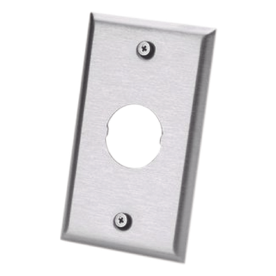PANDUIT - Placa de Pared Industrial / 1 Puerto / Acero Inoxidable / Montaje Vertical / Superficie Plana