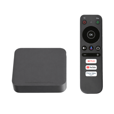 LINKEDPRO - STB 4K Android con Google TV / Alto Rendimiento / Conexión Wi-Fi y por Cable / Control Remoto Bluetooth / Salida HDMI / Software de Gestion para ISP´s