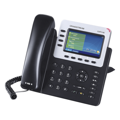 GRANDSTREAM - Teléfono IP Empresarial / 4 Líneas / Pantalla TFT LCD 4.3" / Dual Gigabit Ethernet / PoE / Bluetooth 2.1 / Conferencia 5 Vías / 160 BLF con Expansión