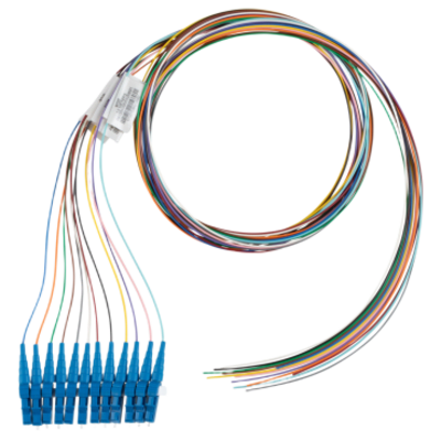 PANDUIT - Kit de 12 Pigtails con Conector LC, Monomodo 9/125 OS2, 900um, de 1 Metro (3.28 Pies)