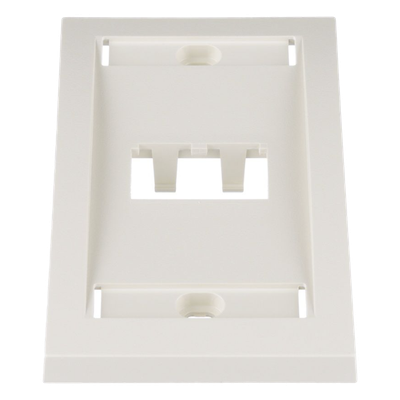PANDUIT - Placa de Pared Vertical / 2 Puertos Mini-Com / Espacios para Etiquetas / 2.75 x 4.5 pulgadas / Blanco Mate