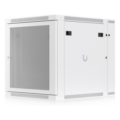 UBIQUITI - Gabinete Rack 12U / Montaje en Pared / Puerta Trasera Abatible / Ventilación Activa / Paneles con Cerradura / 600 x 700 x 639 mm (23.6 x 27.6 x 25.2")