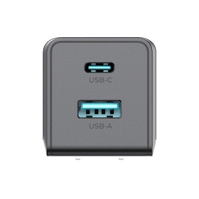 EZVIZ - Cargador PRO USB-A / USB-C a C / Tecnología GaN (Nitruro de Galio / Fast-Charging / Potencia 60W / Velocidad Transferencia 480 Mbps / Material Silicona No Tóxica / Conector Aluminio Anodizado