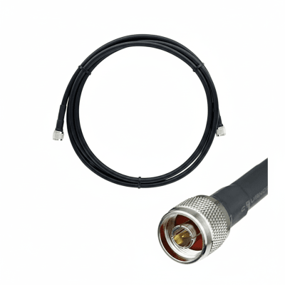 EPCOM - Jumper Coaxial con Cable Epcom405 | Conector N Macho en los Extremos | 60 Centímetros (23.62 Pulgadas) de Longitud.