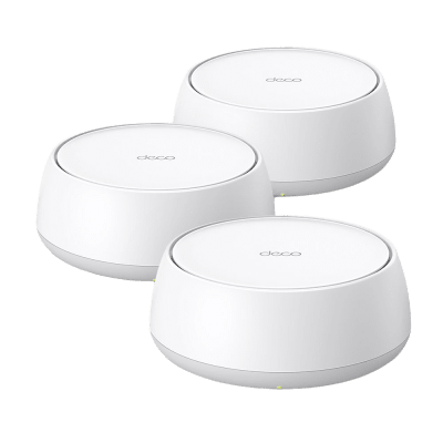 TP-LINK - Kit Routers Inalámbricos MESH Interior para Hogar / Doble Banda Wi-Fi 7 BE3600 Mbps / 2 Puerto 1 Gigabit WAN/LAN / 4 Antenas Internas / Operación Multi-Link MLO / Administración Mediante la App Deco (iOS, Android) / HomeShield