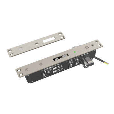 ACCESSPRO - Cerradura eléctrica para puertas corredizas tipo gancho / apertura con llave ambos lados / IP65