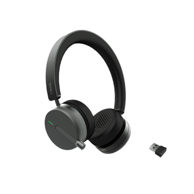 FANVIL - Auricular Inalámbrico LINKVIL DH50-B con Bluetooth 5.4 y Micrófono Retráctil con Cancelación de Ruido