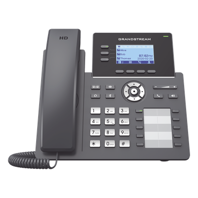GRANDSTREAM - Teléfono IP / 3 Líneas SIP / 6 Cuentas / 10 Botones BLF / Gigabit Ethernet / Conferencia 5 Participantes / EHS / GDMS