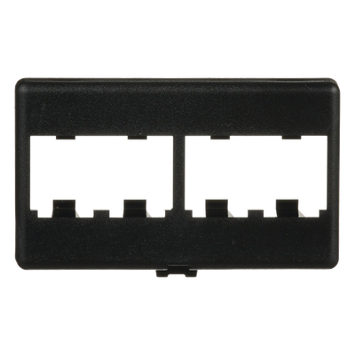 PANDUIT - Placa de Mobiliario Modular / 4 Puertos Mini-Com / ABS / 2.9 x 1.77 x 0.88 in / Negro