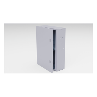 EPCOM INDUSTRIAL - Gabinete para Baterías / Acero Galvanizado / 2 Unidades / Montaje en Poste / Exterior IP / 700 mm (2.3 ft) x 208 mm x 505 mm
