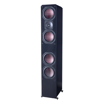 TRUAUDIO - ELITE SERIES PREMIUM HOME THEATER 3 VIAS, 4 WOOFER DE FIBRA DE CARBONO 6.5", 1 TWEETER DE TITANIO, COLOR NEGRO