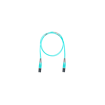 PANDUIT - Jumper de Fibra Optica Multimodo 50/125 OM4, LC-LC Duplex, OFNR (Riser), Color Aqua, 3.05 Metros (10 Pies)