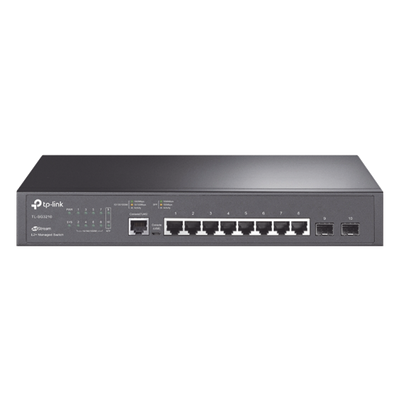 TP-LINK - Switch Gigabit Administrable / 8 Puertos RJ45 + 2 SFP / 20 Gbps / SDN Omada / QoS 8 Colas / IPv4/IPv6