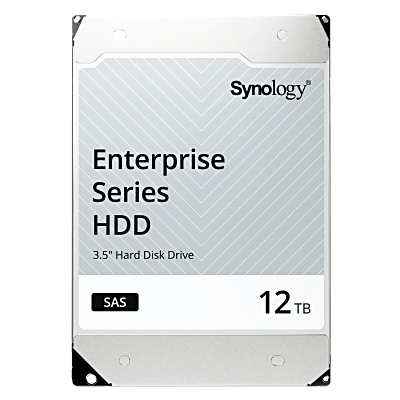 SYNOLOGY - Disco Duro SAS Enterprise / 3.5 Pulgadas / 12 TB / SAS 12 Gb/s / 7200 RPM / Caché 256 MB / MTBF 2.5M Horas / Carga 550 TB/año