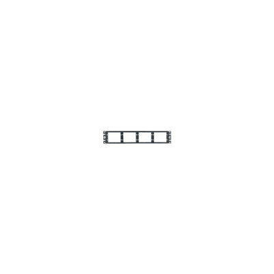 PANDUIT - Patch Panel de Fibra Óptica, Para 8 Placas Acopladoras FAP o FMP, Color Negro, 2UR