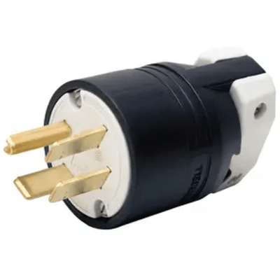 HUBBELL - Receptáculo de Media Vuelta Industrial 30 A 250 V CA 2 Polos 3 Hilos (Nema L6-30R) Color Negro.