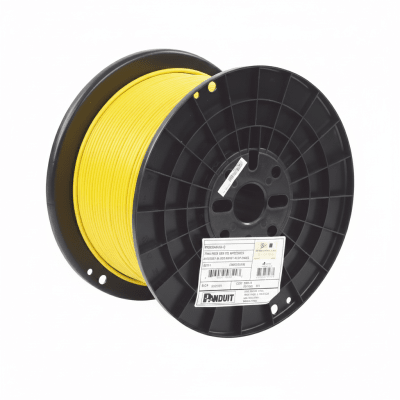 PANDUIT - Bobina de Cable UTP de 4 Pares, Vari-MaTriX HD, Cat6A, 23 AWG, CMR (Riser), Color Amarillo, 305 Metros (1000 Pies)