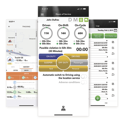 EPCOM - Licencia ELD / Cumplimiento Regulatorio EE.UU., Canadá y México / Ciclos 60h/7d y 70h/8d / App Android e iOS / Integración GPS