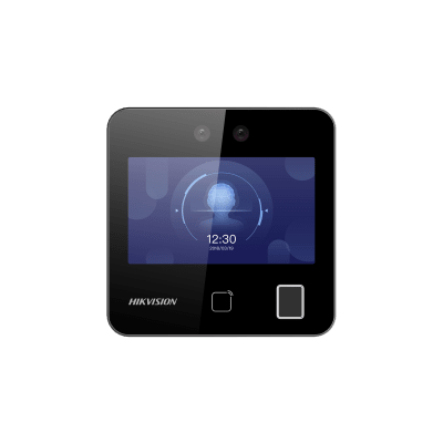 HIKVISION - Terminal Min Moe WiFi / Touch de Reconocimiento Facial y Huella con Batería de Respaldo Incluida / ASISTENCIA y Control de ACCESO / 1500 Rostros, 3,000 Huellas y 3,000 tarjetas /  Lee códigos QR / Videoportero / Detección de Cubreboca