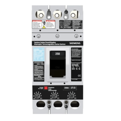 SIEMENS - Interruptor Termomagnético 600V 3X250A, Con zapatas principales.