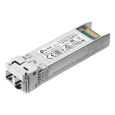 TP-LINK - Transceptor mini-GBIC SFP+ / Duplex Multimodo 10GBase / Distancia 300 m (984 pies) / Conector LC