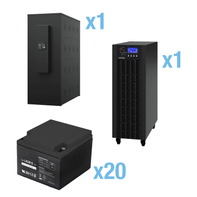 CYBERPOWER - UPS Trifásico de 20 kVA/18 kW, Topología Online Doble Conversión, Voltaje de 208/220 Vca de L-L, Respaldo de 5 Minutos al 100% de Carga, Incluye Módulo y Banco de Baterías