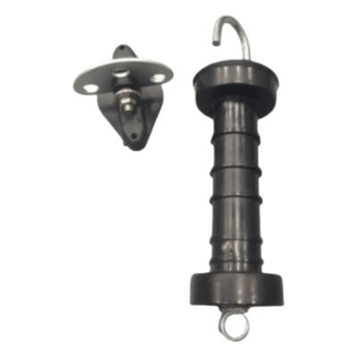 SFIRE - Manija de Puerta para Cerco Eléctrico / PP + Metal Reforzado / Colgador 20 cm (7.9 in) / Terminal 8 cm (3.1 in) / Peso 190 g