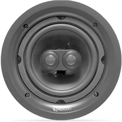 TRUAUDIO - Altavoz de Techo Estéreo | Doble Bobina Móvil | Woofer de Polipropileno Inyectado 6.5 in | Tweeters de Cúpula de Seda dobles de 0.75 in |  5-100 W | 8 Ohms.