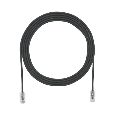PANDUIT - Cable de Parcheo UTP Cat6A, CM/LSZH, Diámetro Reducido (28AWG), Color Negro, 0.91 Metros (3 Pies)