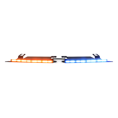 ECCO - Luz LED de Advertencia Interior / 144 LED / Rojo-Blanco-Azul-Blanco / 12-24 VDC / Perfil Bajo / Sin Perforación