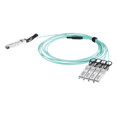 LINKEDPRO - Cable AOC QSFP+ / 40 Gbps a 4x 10 Gbps / Fibra Óptica Activa / Longitud 1 m (3.3 ft)
