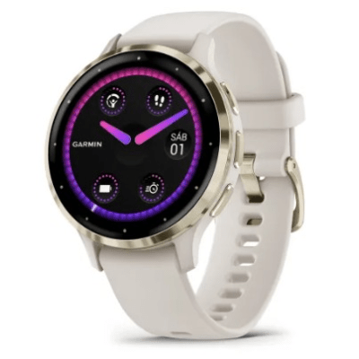 GARMIN - Smartwatch Garmin Venu 3S / Pantalla AMOLED 1.2″ (390 x 390) / Batería Hasta 10 Días / GPS + GLONASS + Galileo / Monitor de Frecuencia Cardíaca / Resistencia al Agua 5 ATM / Garmin Pay / Almacenamiento de Música / Compati