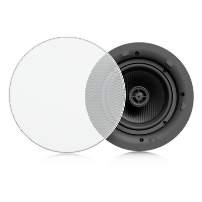 UBIQUITI - Altavoz Empotrable de Techo / Woofer 6.5" / Tweeter 1" Pivote ±15° / 130W / 8 Ohms / Cobertura Simétrica Axial 90° / NDAA Compliant