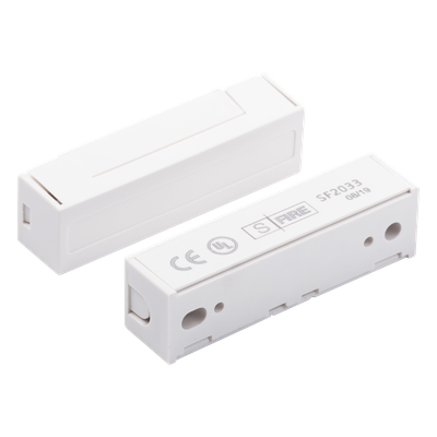 SFIRE - Contacto Magnético para Puertas y Ventanas / GAP 30 mm (1.18 in) / Switch NC / 12 VCC / Tapa Oculta