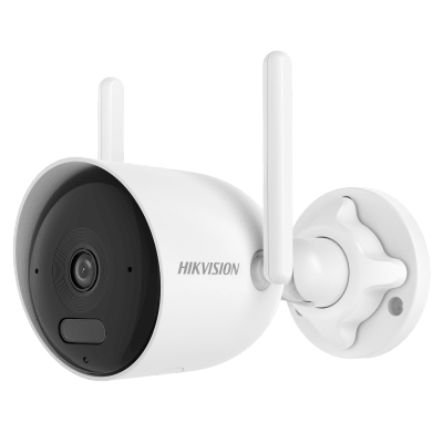 HIKVISION - Bala IP 2 Megapixel / Lente 2.8 mm / Dual Light (30 mts IR + 30 mts Luz Blanca) / Wi-Fi 6 / ACUSENSE / Audio Bidireccional (Micrófono y Bocina) / IP66 / dWDR