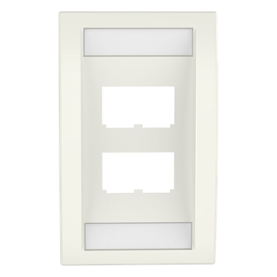 PANDUIT - Placa de Pared Vertical / 4 Puertos Mini-Com / 69.8 x 114.3 mm / 2.75 x 4.5 pulg / Blanco Mate