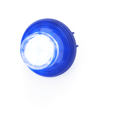 ECCO - Estrobo LED Oculto / 12 LEDs / Azul/Blanco / 12-24 V DC / Lente Transparente / Bisel Negro