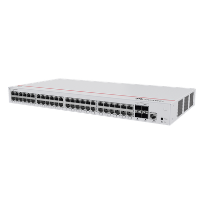 HUAWEI - Switch Administrable Capa 2 / 48 Puertos Gigabit / 4 SFP Uplink / Switching 104 Gbps / Reenvío 77 Mpps / Administración Nube Gratis