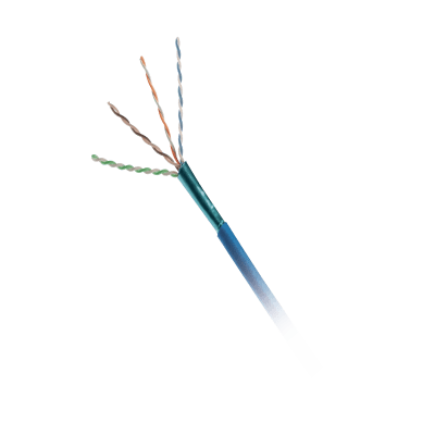 PANDUIT - Bobina de Cable UTP de 4 Pares, Cat6A, 23 AWG, CMP (Plenum), Color Azul, 305 Metros (1000 Pies)