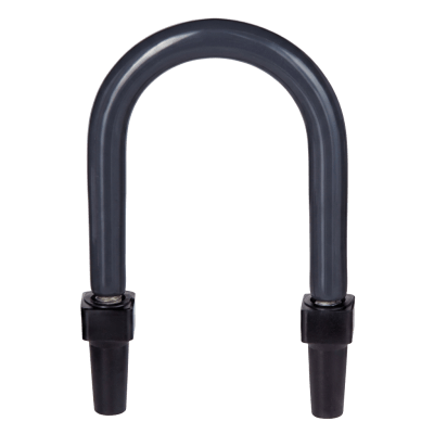 RAWELT - Abrazadera U de Pata Larga con Recubrimiento de PVC para Tubo de 2" (51 mm).